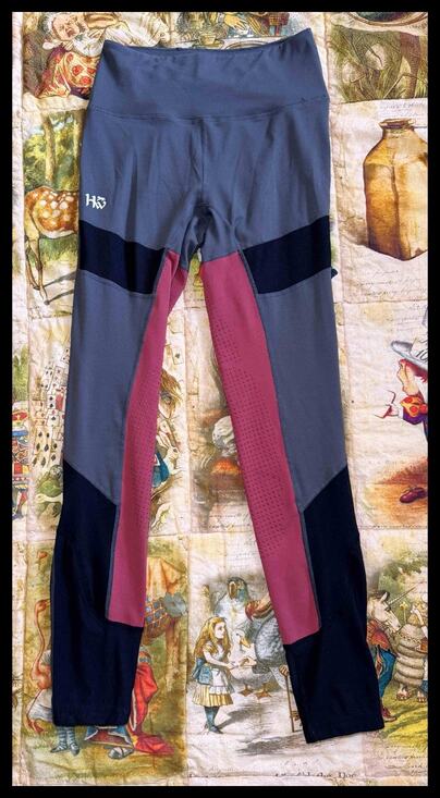 Horseware Pants - Horseware Ireland High Waist Grip Riding Tights Breeches XS Charcoal/Redwood